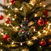 Indoor Holiday Ornaments 2Pcs Christmas Cat Acrylic Ornament, 2D Flat Kitty Hanging Pendant with Durable Santa Hat Tree Decor, Car Rearview