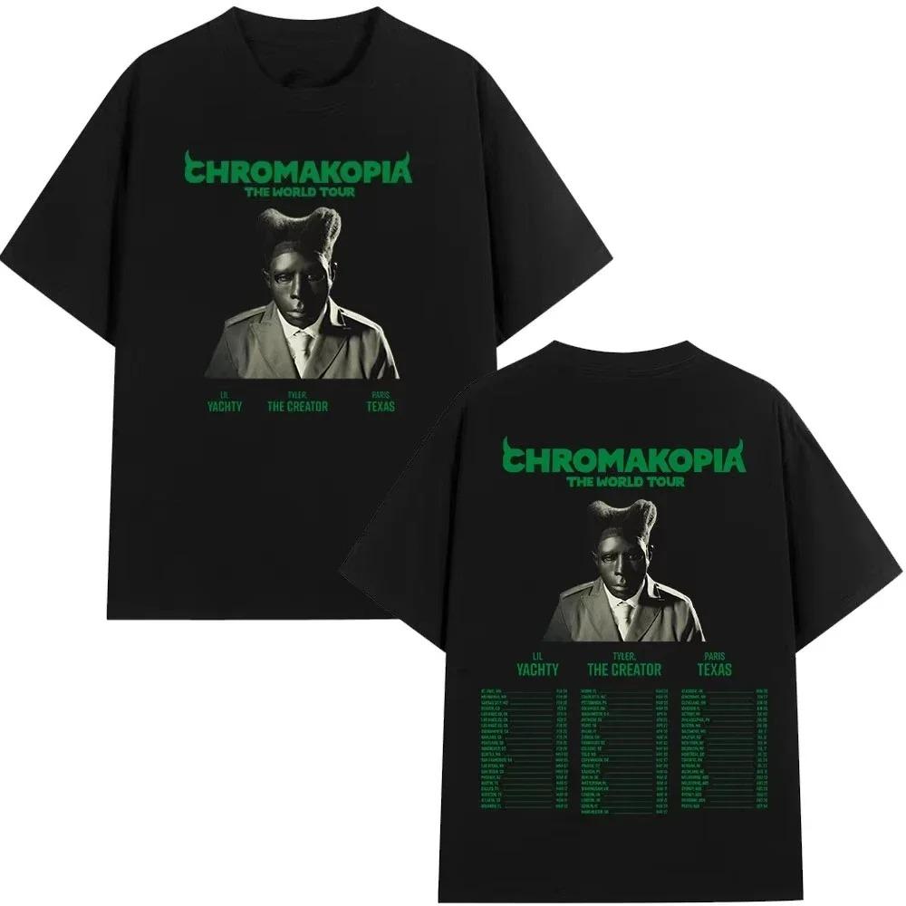 2025 Nové Letní Tyler The Creator Chroma World Tour Tričko Módní Hip Hopové Tričko Dárek Pánské Dámské Tričko s Krátkým Rukávem