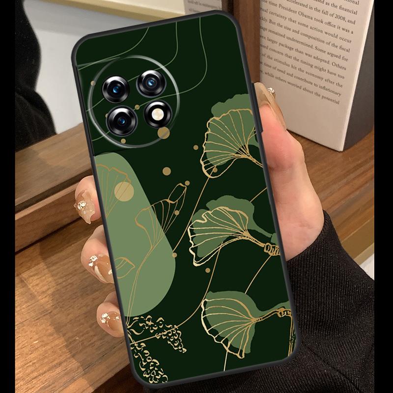 Ginkgo Leaf Gold Fol Art Case For OnePlus 15 R 13T 13R 12R 10T 8T 13 12 11 9 10 Pro Nord 5 CE 4 2 3 Lite N20 N30 Cover