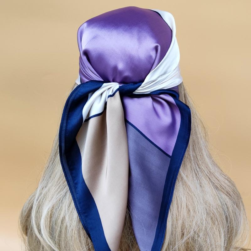 

The Four Seasons Beach Kerchief New Style Sunscreen Silk Hijab Women Popular Design Headscarf Luxury 70X70CM Square Scarves 70X70CM