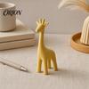 Compact Giraffe Decoration Piece 3D Printed Desk Decor, Modern Cartoon Animal Statue, Minimalist Rounded Edge Statue Bedside Table Figurine for Living