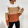 Hundred Percent Clothing: 2025 Autumn/Winter Women's Gradient Striped Round Neck Sweater