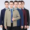 2024 Spring & Autumn Men's Thin Lapel Business Casual Jacket for Middle-aged & Elderly