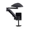 Armrest Clamp Type Height Adjustment 360 Degree Rotation Weight Capacity 5kg Reduces Strain on Shoulders and Elbows Black Work Desk Attached Armrest