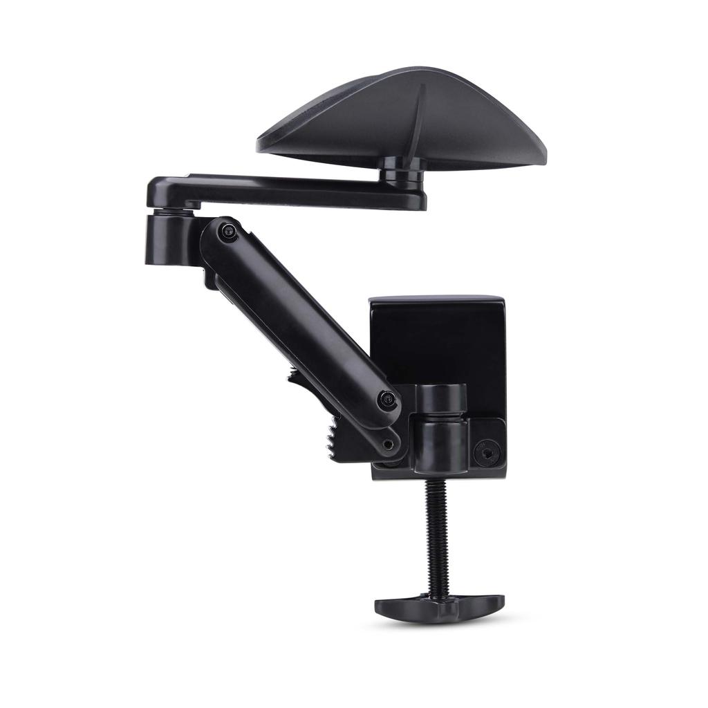 Armrest Clamp Type Height Adjustment 360 Degree Rotation Weight Capacity 5kg Reduces Strain on Shoulders and Elbows Black Work Desk Attached Armrest