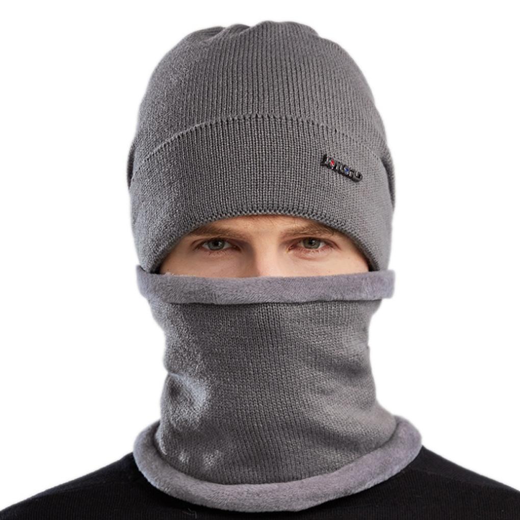 Winter Cold Weather Knit Neck Warmer, Mock Toshi Beanie Hat Set