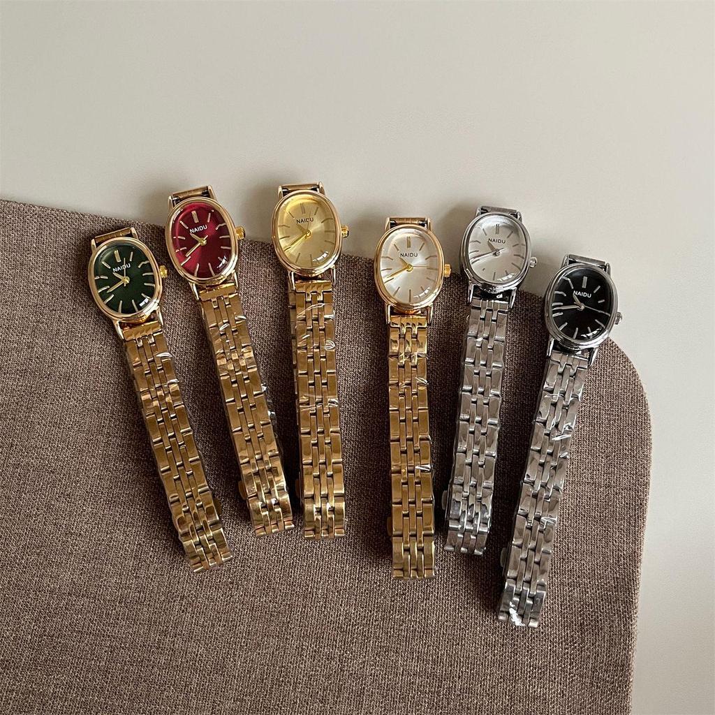 Ceas de damă casual de lux ușor cu cadran oval NAIDU și markeri tip bară - Stil celebritate, Vânzări fierbinți.