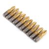 10 Pcs Titanium Coated 1 4 Hex Shank 25mm Length PH2 Antislip Magnetic S2 Screwdriver Bits Set