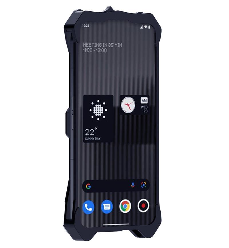 For Nothing phone (1) 5G Anti-fall Cell Phone Case Aluminum Alloy Shockproof Back Cover