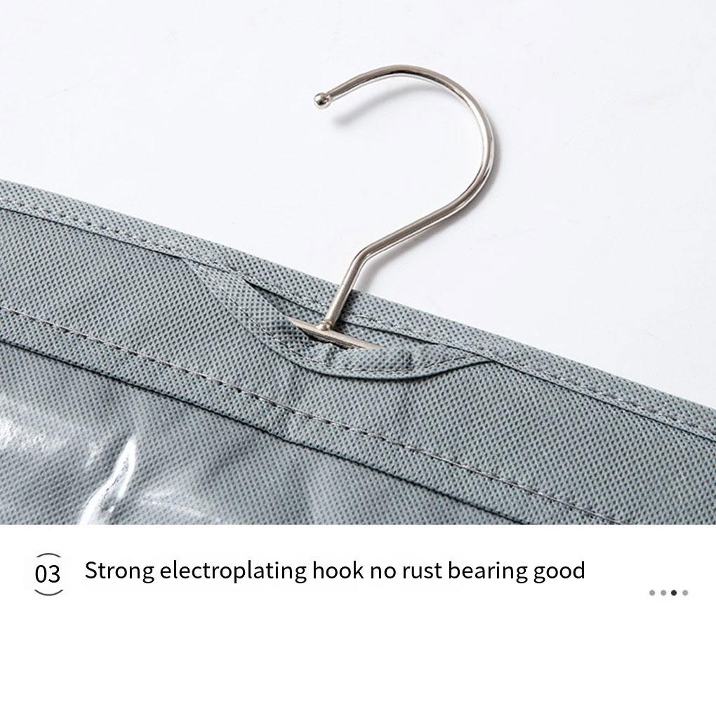 Double-sided Hanging Organizer Dust-proof Folding Storage Bag Closet