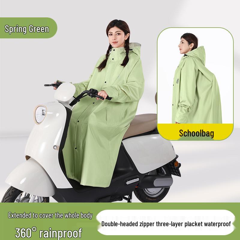 Thickened Electric Scooter Raincoat: Unisex, Full-Body Poncho for Heavy Rain, Cycling, Hiking, and Electric Bike Use