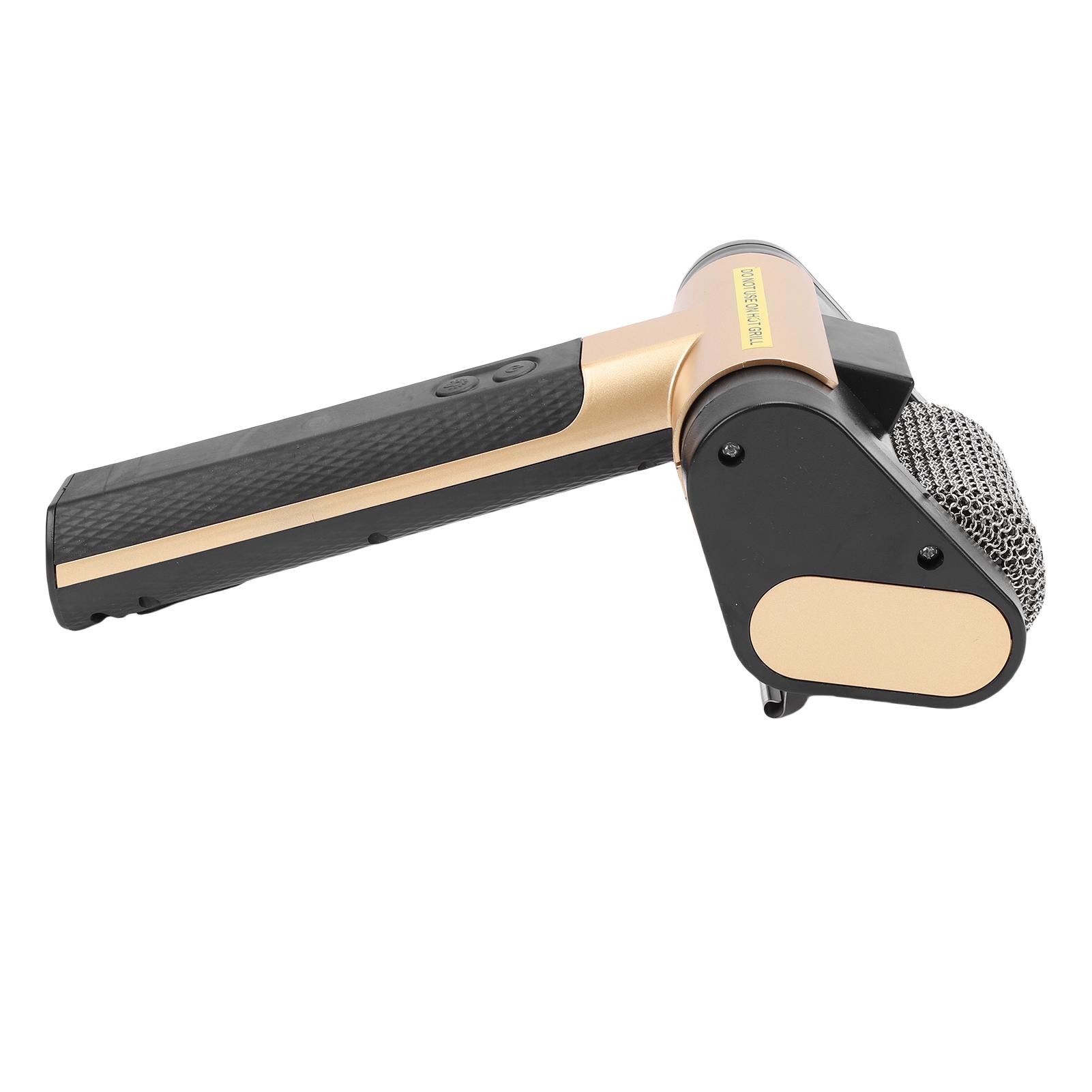 

Grill Brush Cordless Rechargeable BBQ Tool with 350 RPM Stainless Steel Roller LED Light Electric BBQ Grill Cleaner