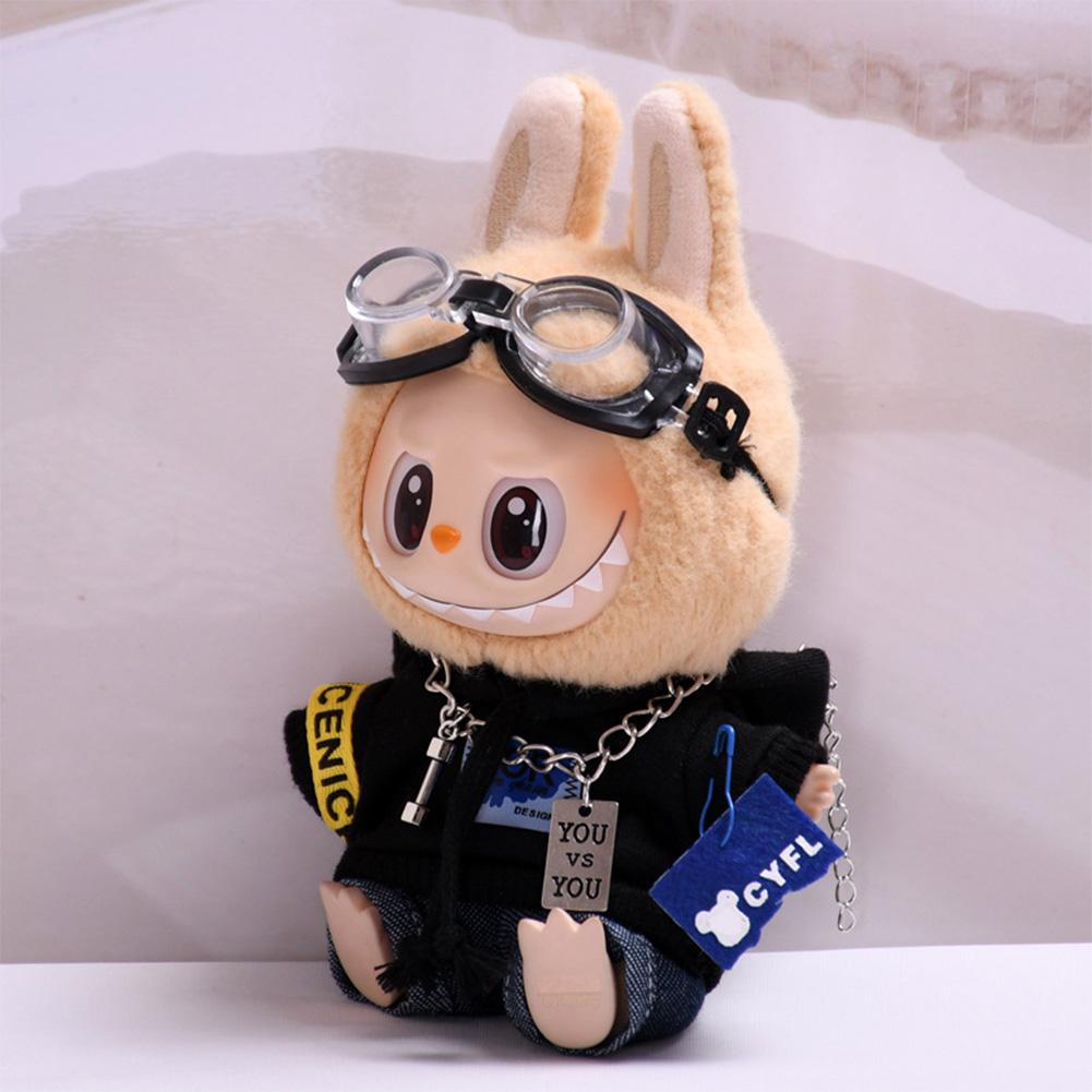 Pro 17 cm Labubu Oblečení pro panenky Módní Oblečení Mikiny Oblečení pro panenky Barevně sladěné Mikiny Panenky Doplňky Roztomilé dekorace Malé utěrky