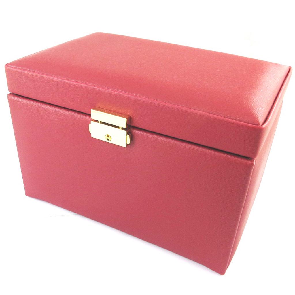 Les Trésors De Lily [N5286] - 'So British' Red Arabesque Jewelry Box - 22x14. 5x14. 5cm