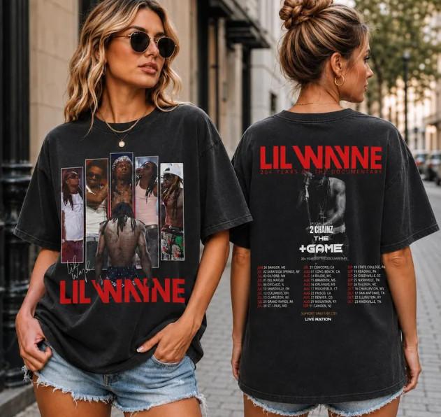 T-shirt Graphique de Concert de la Tournée 2026 de Lil Wayne, Cadeau pour Fan de Tournée