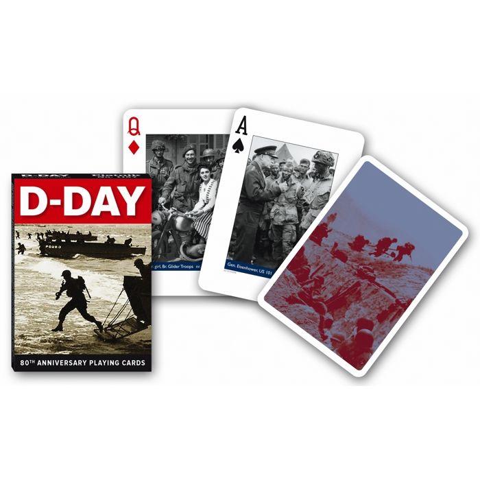 Thematisches Kartenspiel - D-DAY - Archivfotos vom D-Day - 55 Karten - Verschiedene Bilder reinfarbig