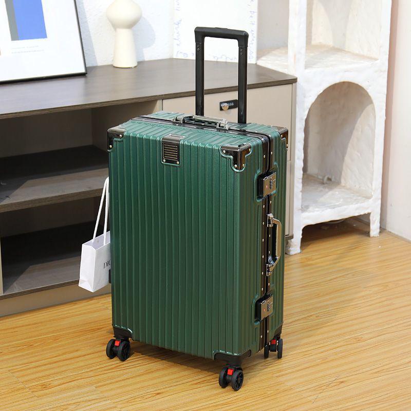 28" Women's Suitcase: Thick Aluminum Frame, Large Capacity, Silent Universal Wheels, Durable Travel Design. Logo Customization Available.