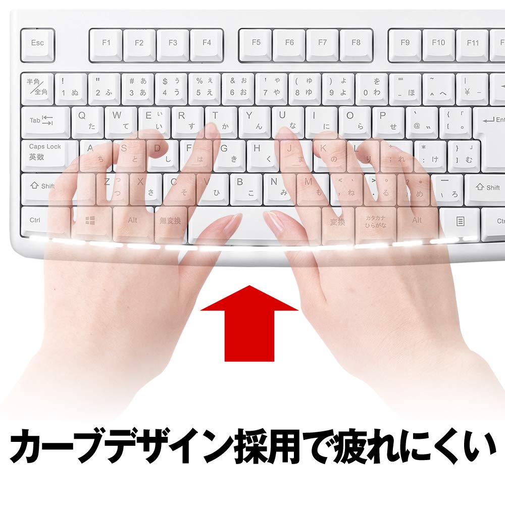 Buffalo BUFFALO USB Wired Standard Keyboard, White, BSKBU105WH