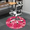 1pc Floral Pattern Chair Carpet for Office, Non slip, Soft and Durable Office Rug for Interior Decoration