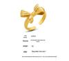 18K Gold Plated Stainless Steel Bow Ring - European American Fashion, Light Luxury, Versatile & Stylish Index Finger Ring