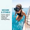 Wet Low Volume Diving Mask Tempered Glass Freedive Mask J-type Diving Mask Snorkel Set with Camera Mount Black