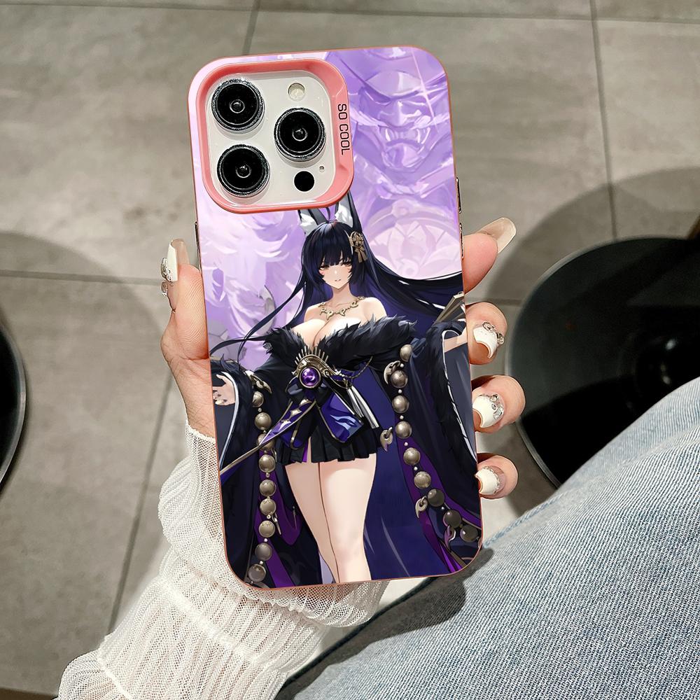 

Azur Lane Musashi Pink Translucent Mobile Phone Case for iPhone 17 16 15 14 13 12 11 X XR XS Air Pro Max Plus Colorful Cover iPhone 16 Plus