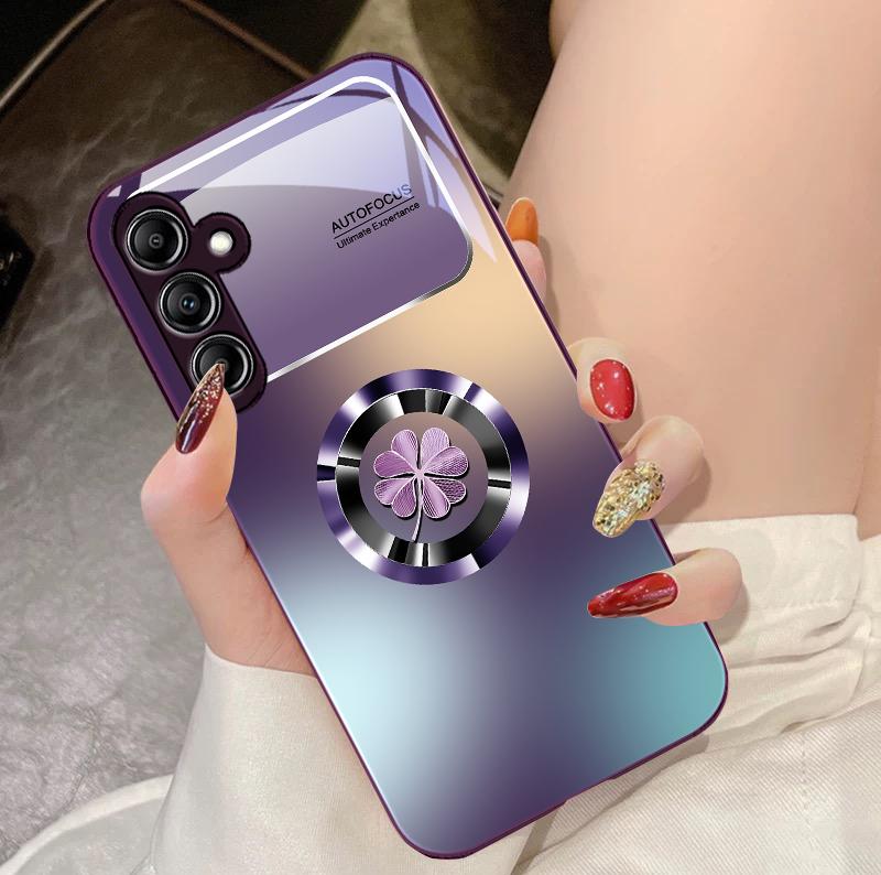 Farbverlauf-Blumen für Samsung Galaxy A14 4G 20 30 52 20S 21S 22 A32 33 34 42 50 51 53 54 70 71 72 73 5G Glas-Handyhülle