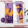 Modern Flat Printing Curtains Without Rod Balloon Voyage Durable Polyester Holiday Use Bedroom Set Of 2 Made Sleeping Area Decor