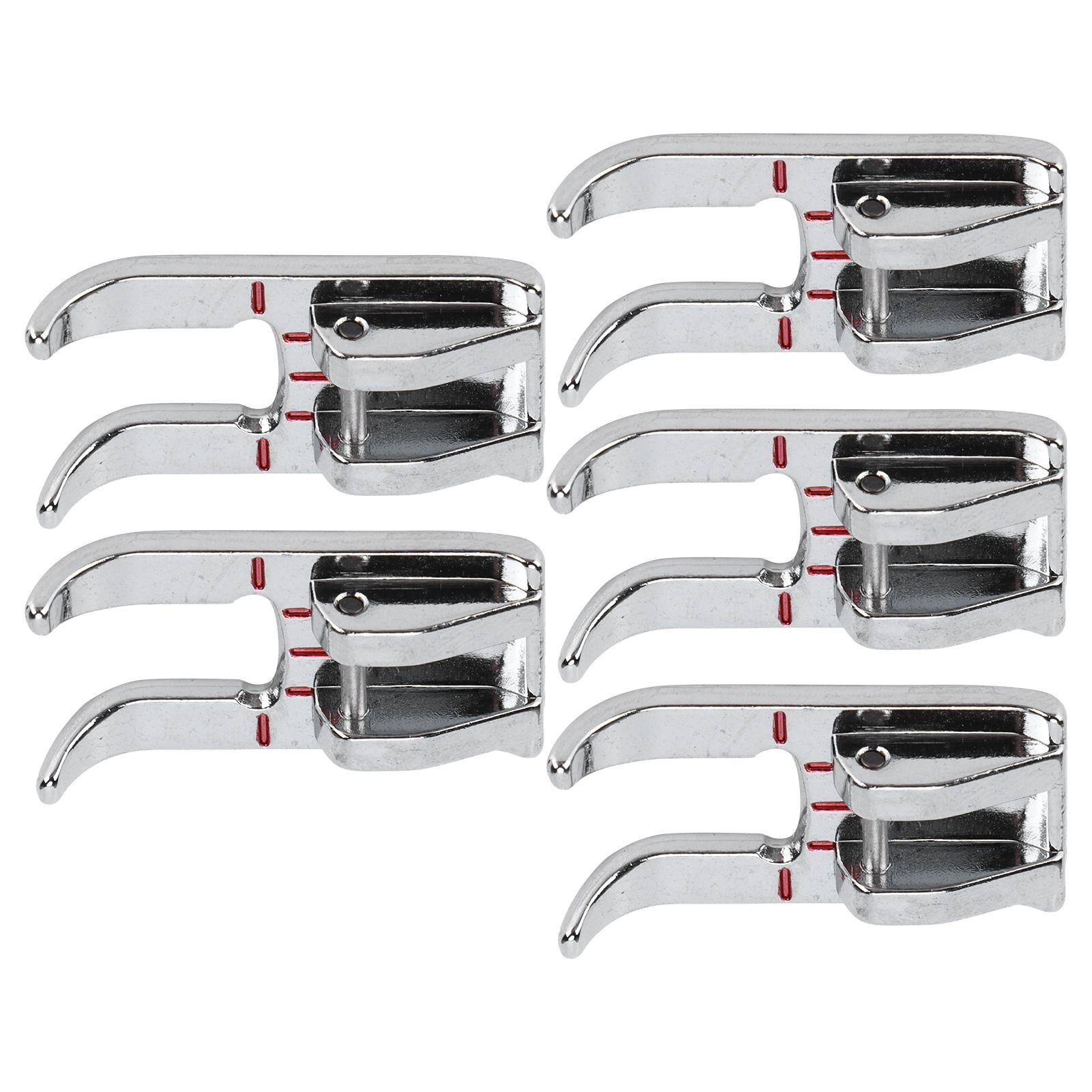 

5 шт. Лапка для сатинового стежка из нержавеющей стали, многофункциональные аксессуары для бытовых швейных машин