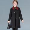 Autumn/Winter Double-Faced Cashmere Coat for Middle-Aged Women, Mid-Length Woolen Top