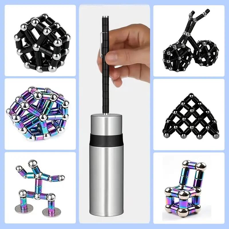 Toy Pen, Decompression Magnetic Metal Pen, Eliminate Pressure Fidget Gadgets, Multifunction Writing Magnet Ballpoint Pen, Gift for Friendss