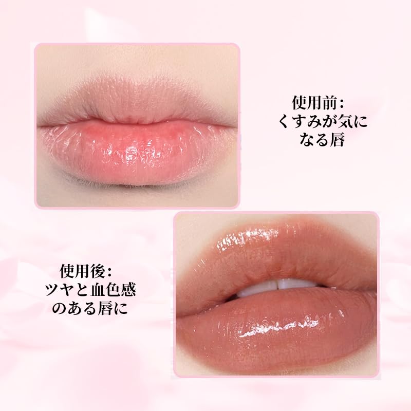 SWEET NIGHT Glossy Moisturizing and Translucent For all Creates a Glossy Lips Lips, Color, Non-sticky, ages, three-dimensional look, (03-Pink Peach)