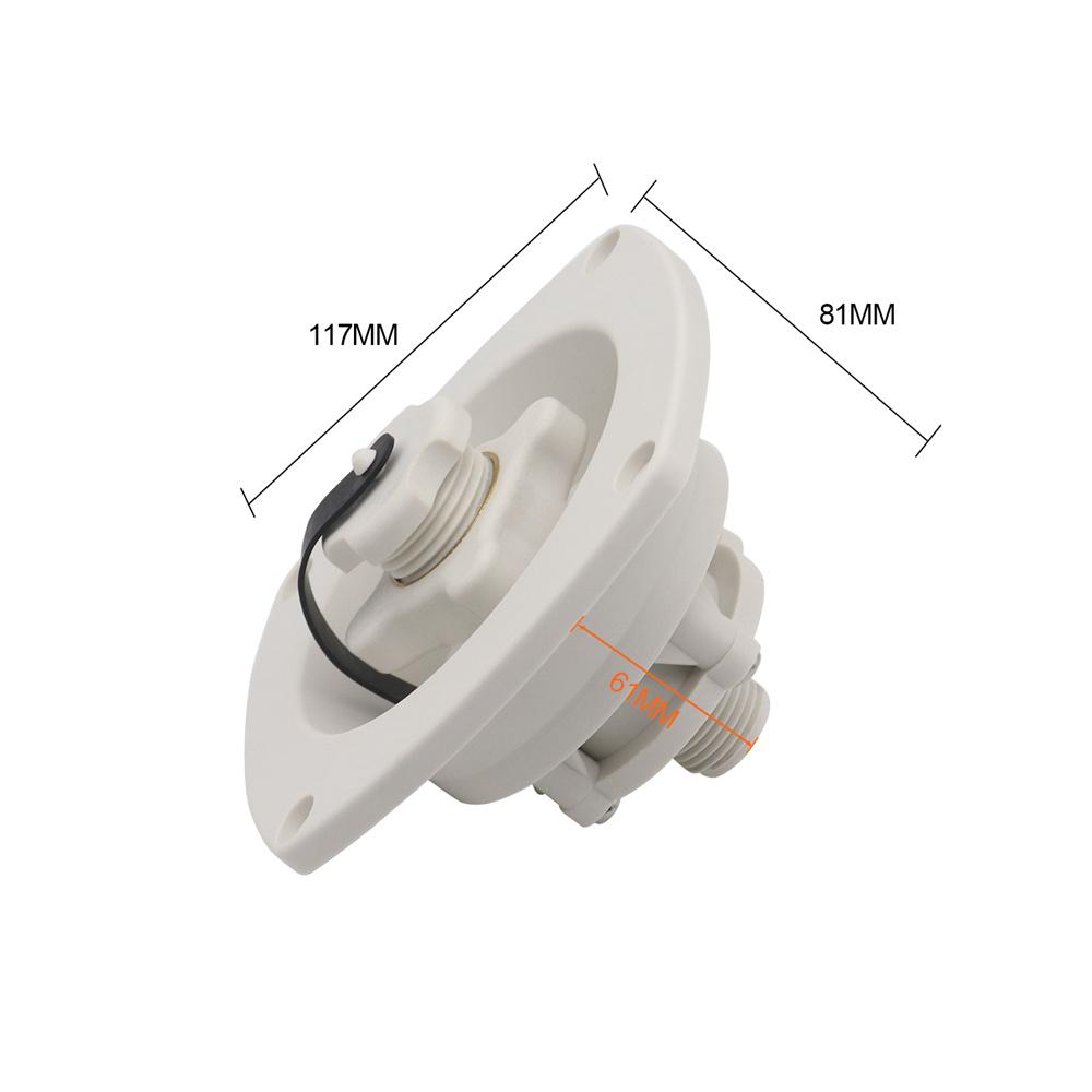 White Wall Mount Filler Pressure Regulator Water Inlet For RV Camping Vehicles