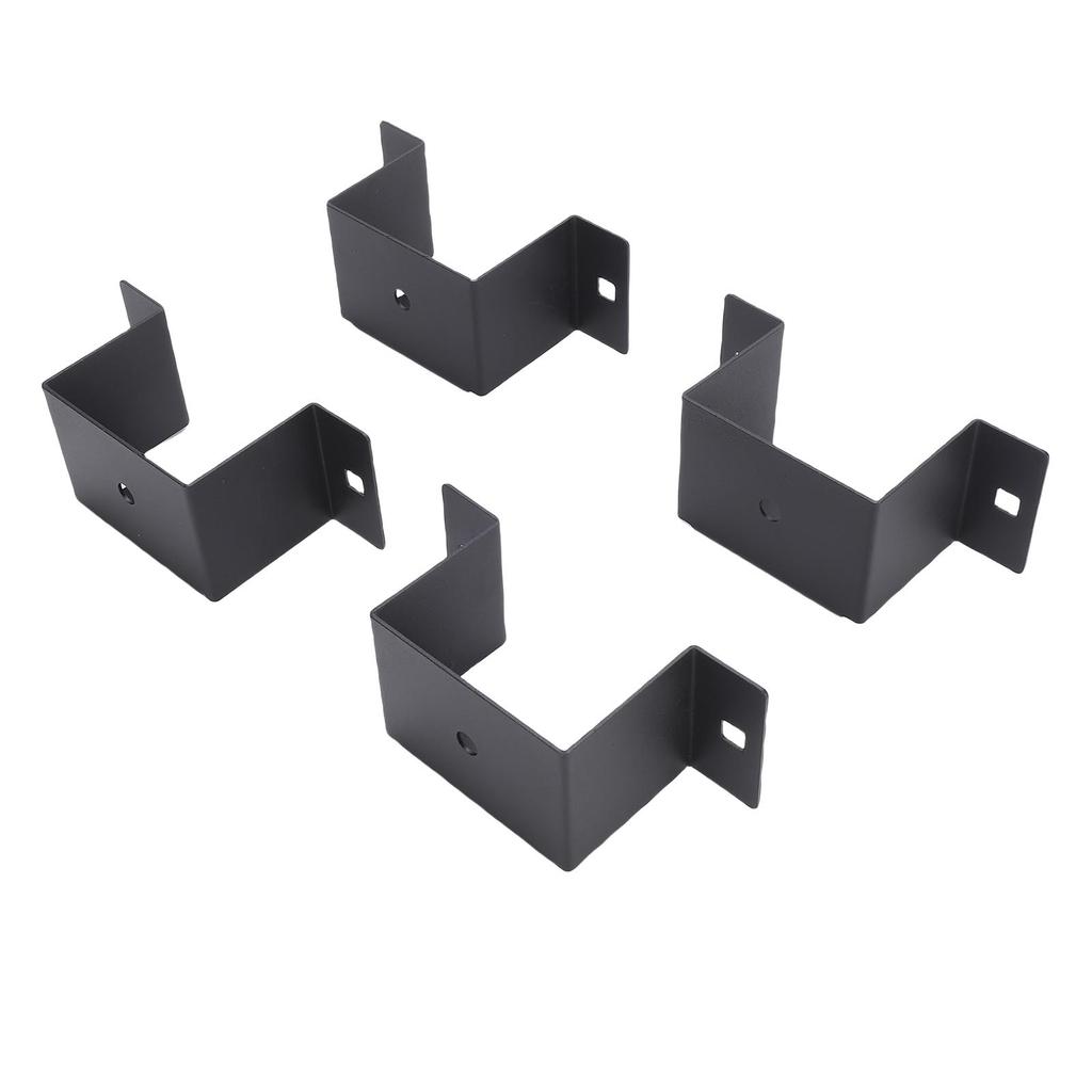 4 Pcs Trailer Stake Pocket Bracket High Strength Carbon Steel Trailer Rail Bracket for 2x4in Stakes