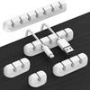 WV Silicone USB Cable Organizer Cable Winder Desktop Tidy Management Clips Cable Holder for Mouse Headphone Wire Organizer