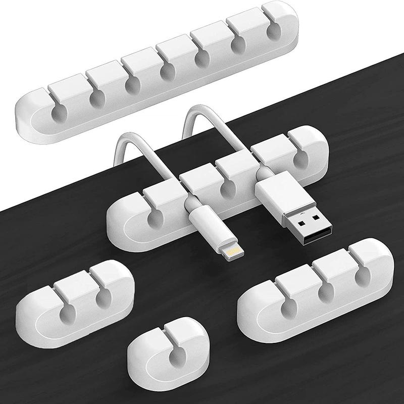 WV Silicone USB Cable Organizer Cable Winder Desktop Tidy Management Clips Cable Holder for Mouse Headphone Wire Organizer