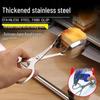 8" Non-Magnetic Stainless Steel Scissor-Style Tongs for Food, Salad, Bread, Cake, and Buffet. 10" Thickened.