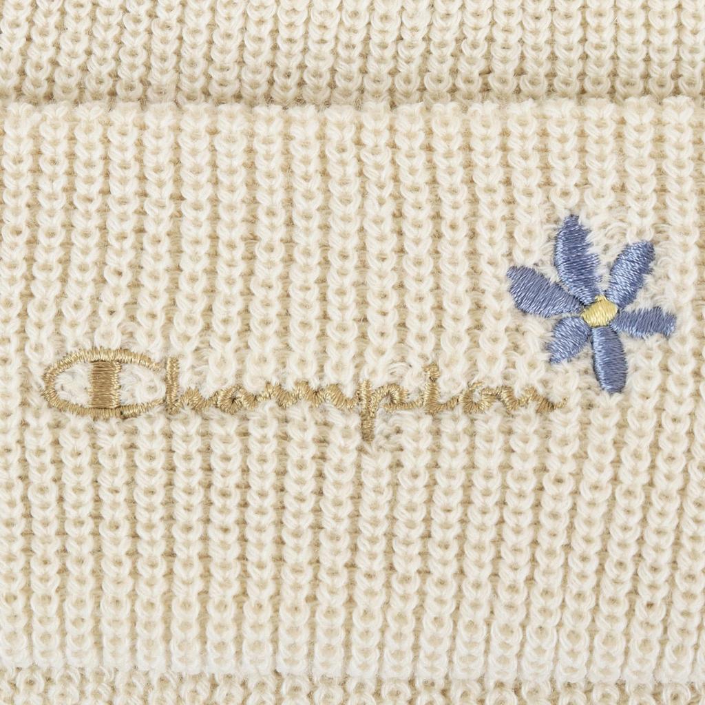 Champion Knit Cap Flower Logo Ivory 492-1024