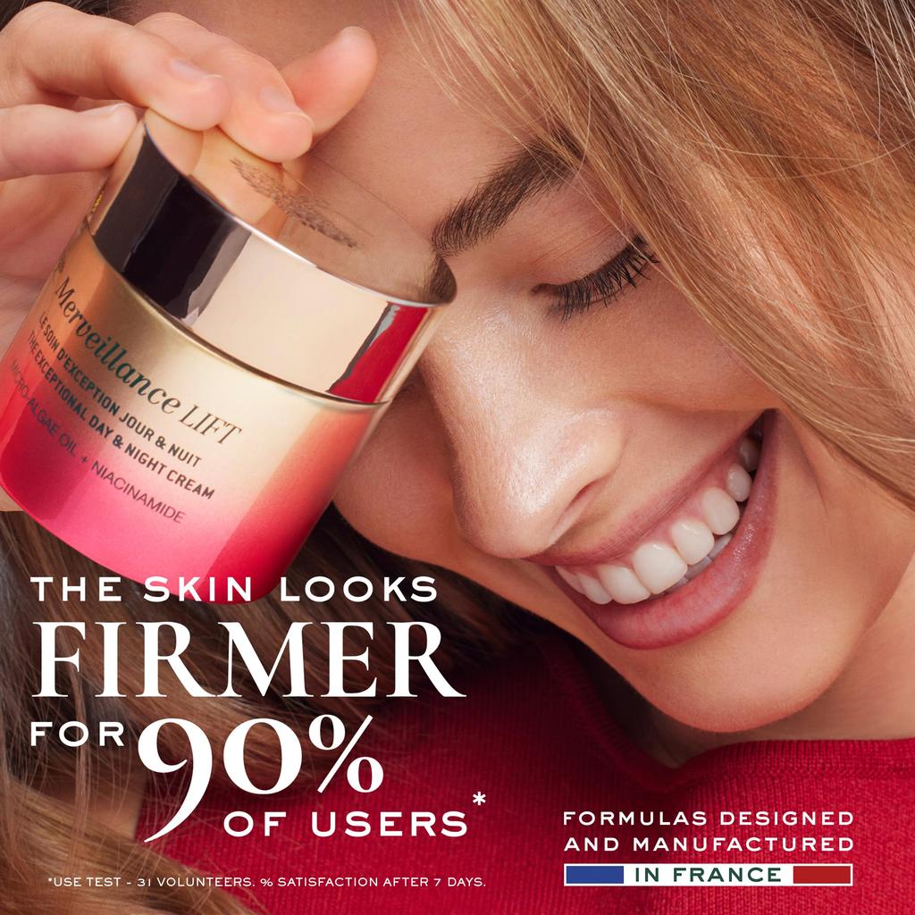Nuxe Merveillance EX Day Night Cream 75mL Hybrid Day Night Formula Gel Cream for Morning and Night Simple & & 24-Hour Use, Firming, Radiant,