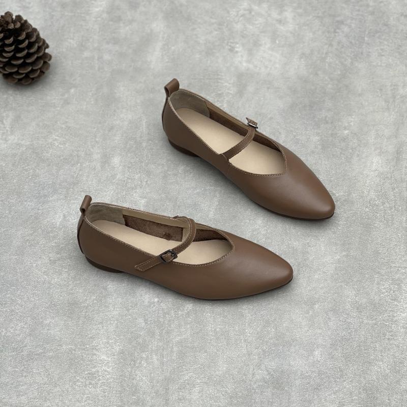 New Pointed-toe Single-toe Flat Simple and Versatile Women's Shoes