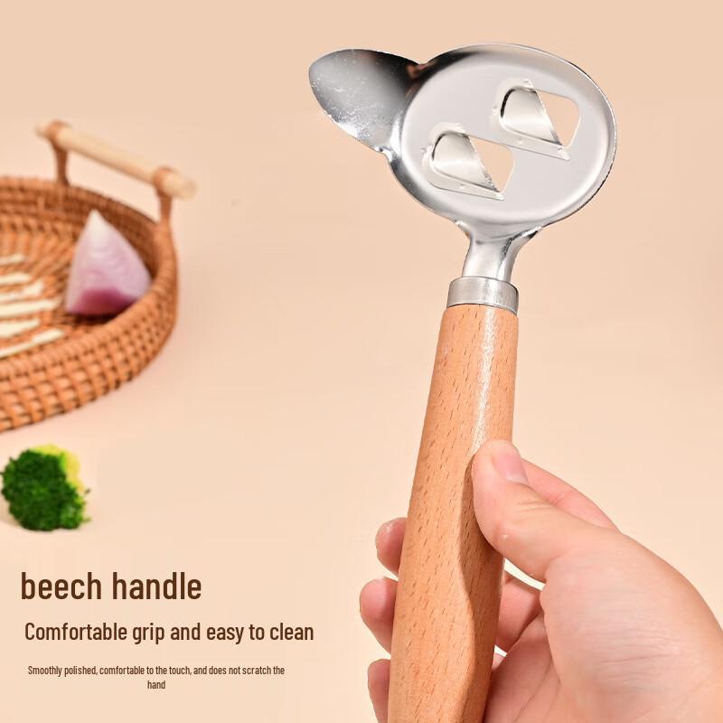 Pabei Beechwood Double-Head Noodle Cutter & Peeler