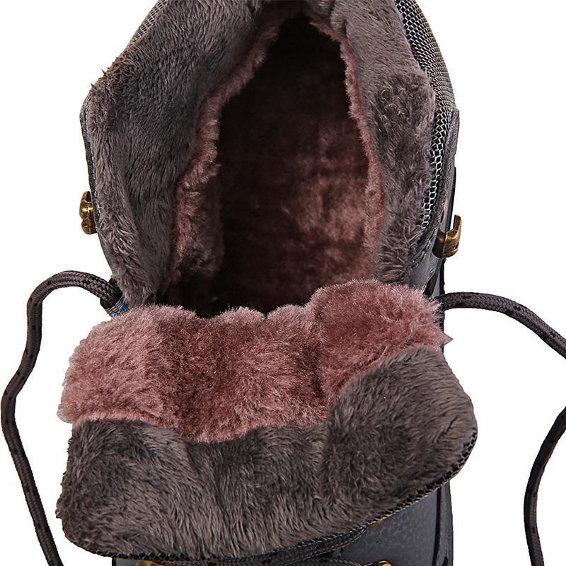 New Fashion Brand Warm Men's Snow Boots Outdoor Sneakers Plus Size Man Winter Plush Boot Waterproof Ankle Boots High Top Shoes