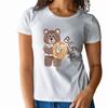 Women's T-Shirt Cute Bear Graphic Short Sleeve Round Neck Summer Spring Trendy 2023 Fast Ship