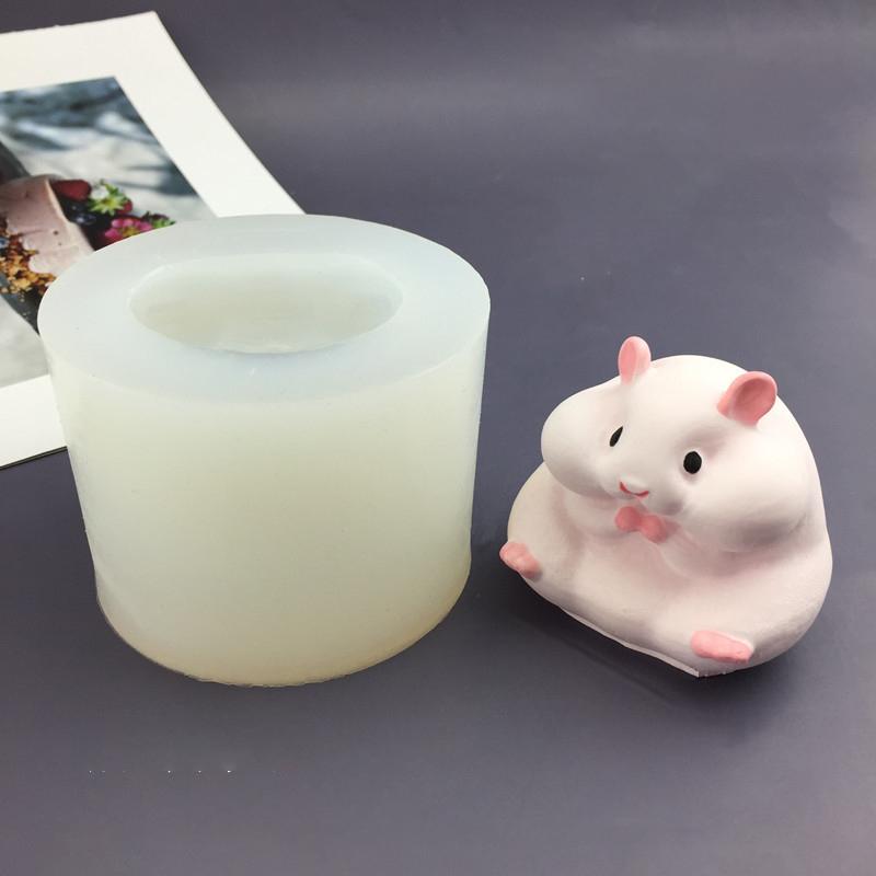 Hamster Silikon Kuchenform Hamsterform Mousseform Niedliche Hamster Kerzenform Backen Kuchen Dekorationswerkzeuge Küchenzubehör