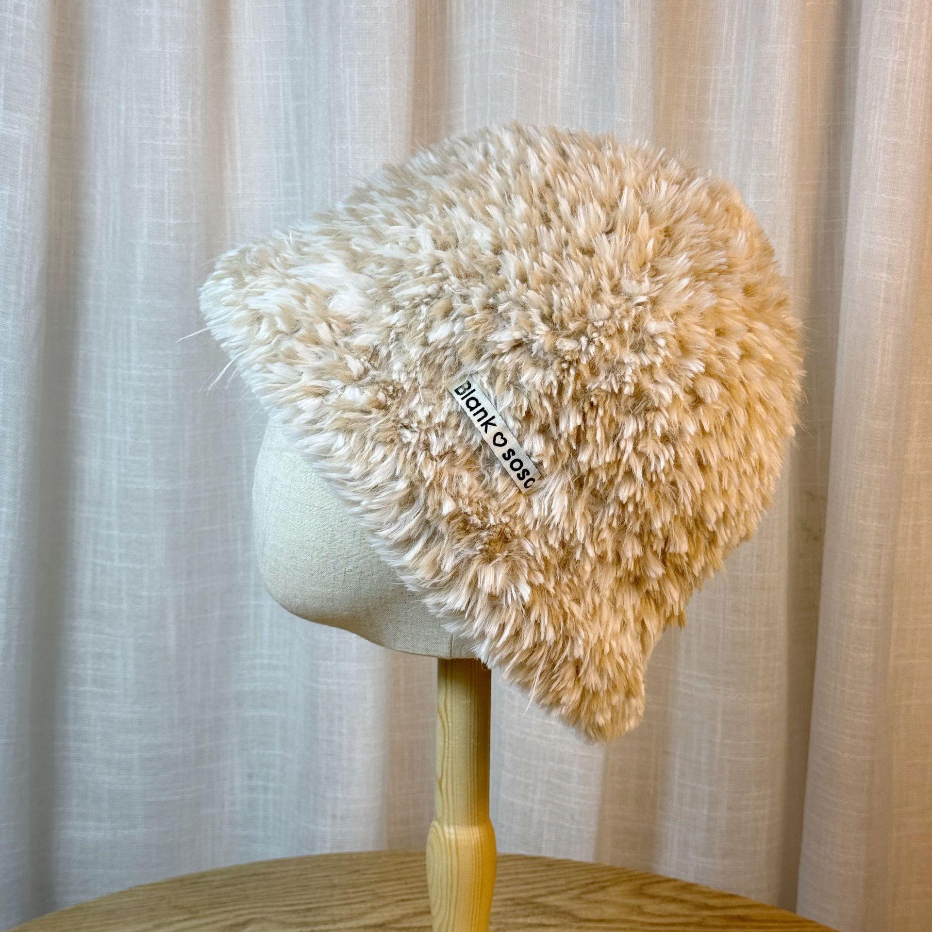 

Плюшевая панама с леопардовым принтом, женская новая осенне-зимняя, для большого обхвата головы, шерстяная шляпа, теплая шляпа one size бежевый