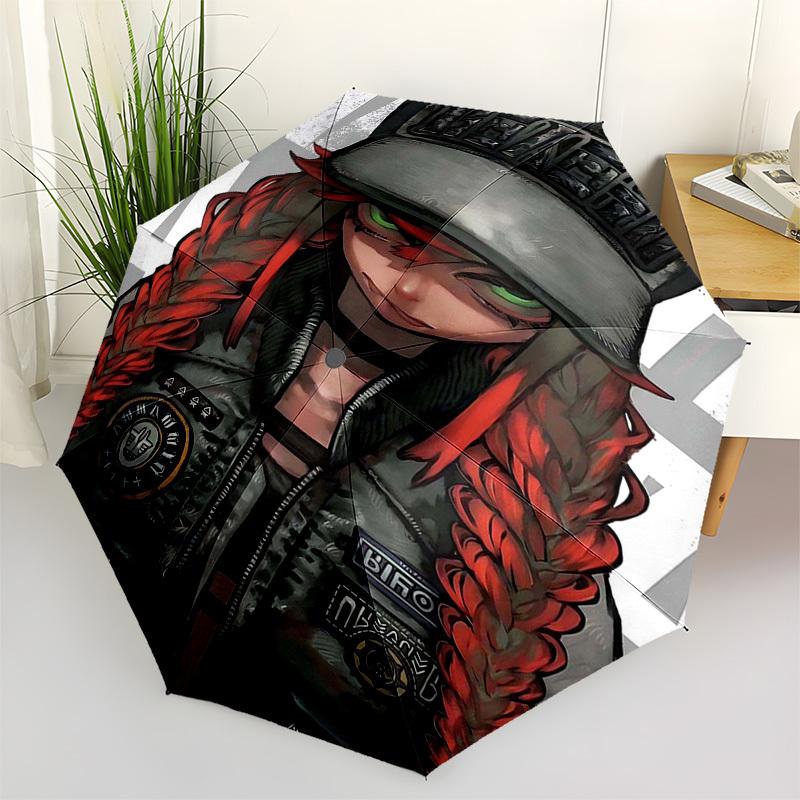 

1pc Outdoor Umbrella with UFO Patch - Automatic Opening/Closing, Portable 3-Fold Design, 8-Rib Iron Frame - Perfect Gift for Fans, Travelers, Daily