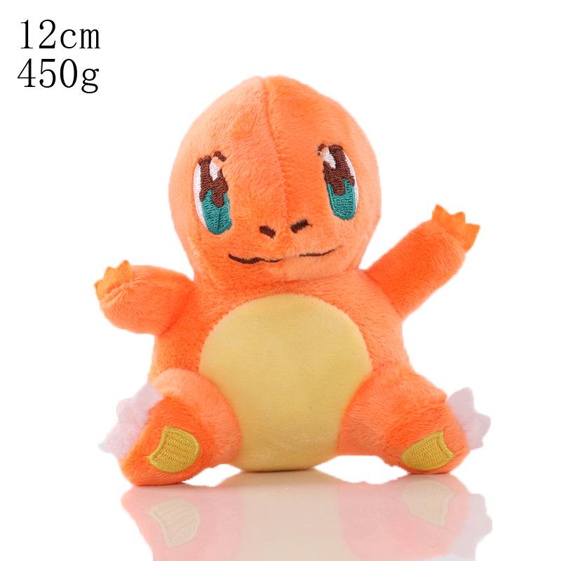 Conjunto de Chaveiros de Pelúcia Pokémon: Squirtle, Charmander, Psyduck, Bulbasaur & Pikachu