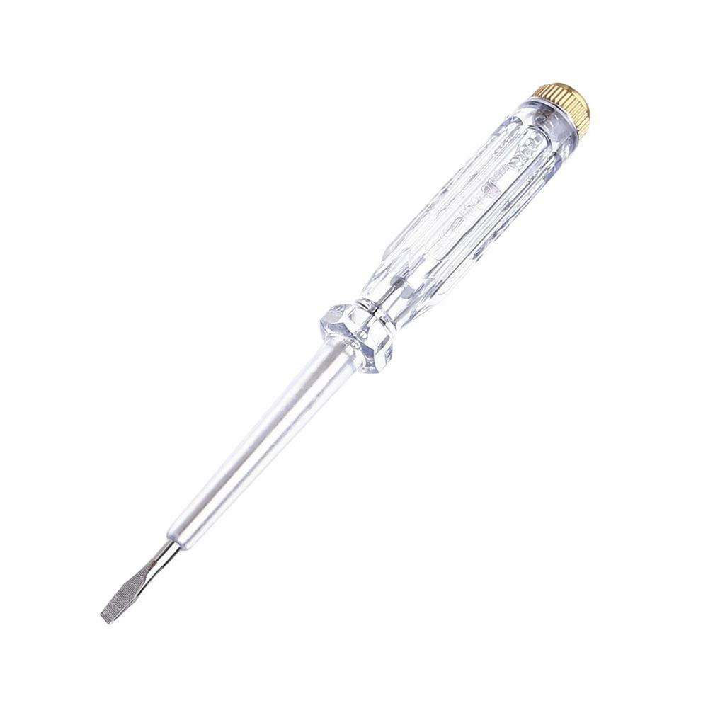 AC/DC 100-500V Voltage Detector Pen Clear Light Circuit Tester New Test Screwdriver