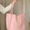 Pink Large-capacity Tote Bag 2022 Spring and Summer New Commuter Mother Bag Simple Solid Color Portable Shoulder Bag Women