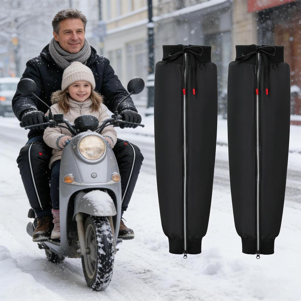 Motorcycle Windproof Knee And Leg Protectors Scooter Knee Protector Cover Thicken Fleece Electric Scooter Knee Guard Leg Cover